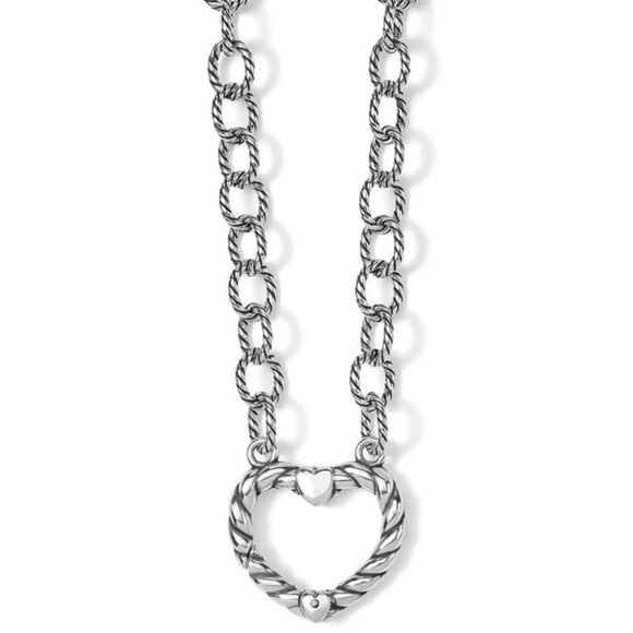 Brighton Mabel Heart Charm Holder Necklace JM6270 $78  add charms - Picture 1 of 4